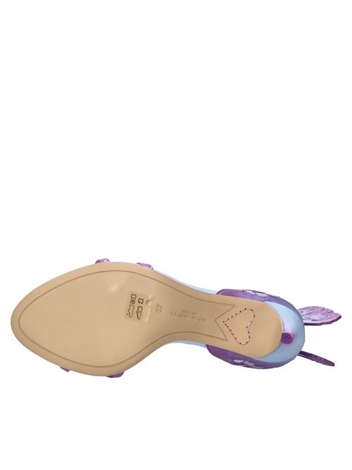 Sandali modello CHIARA in pelle e tessuto SOPHIA WEBSTER | CHIARA EMBROIDERY MID SANDALMALIBU